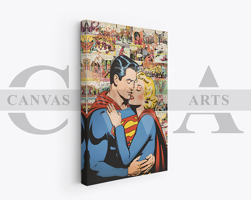 Superman and Marilyn Canvas Wall Art