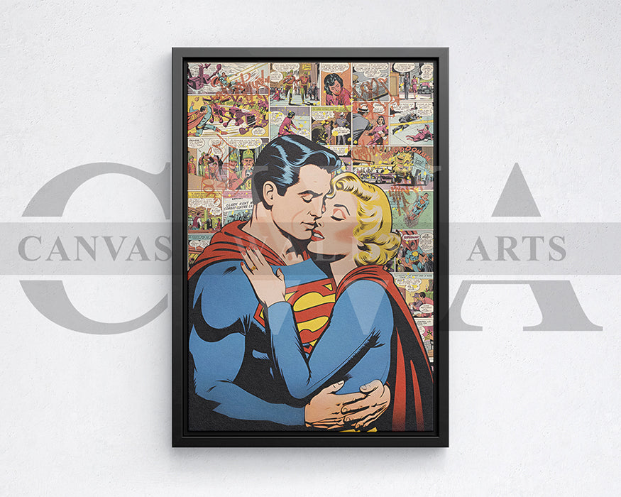 Superman and Marilyn Canvas Wall Art
