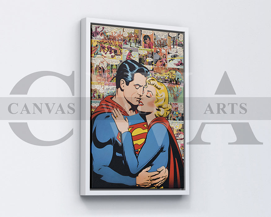 Superman and Marilyn Canvas Wall Art