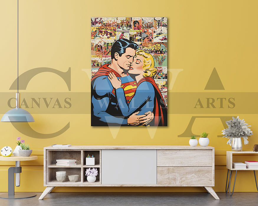 Superman and Marilyn Canvas Wall Art