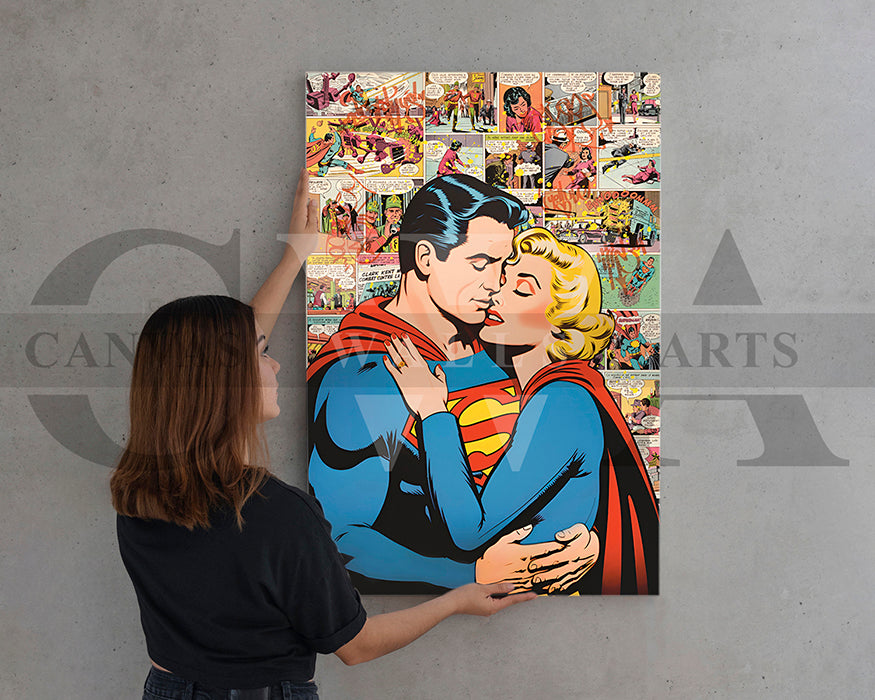 Superman and Marilyn Canvas Wall Art