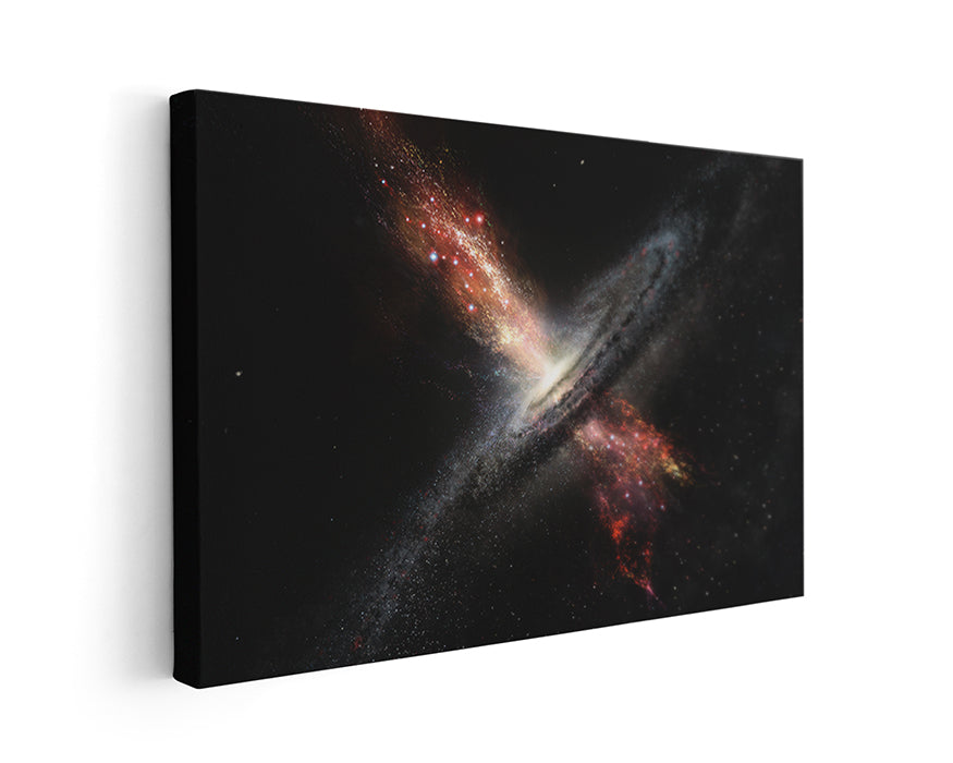 Supermassive Black Holes Galaxy Canvas Wall Art