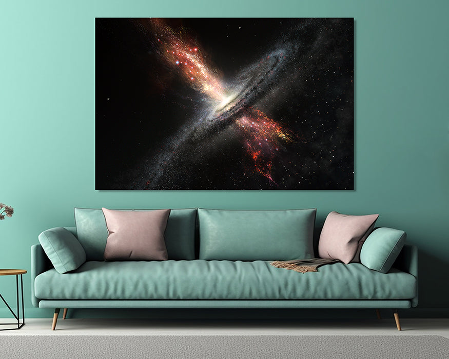 Supermassive Black Holes Galaxy Canvas Wall Art