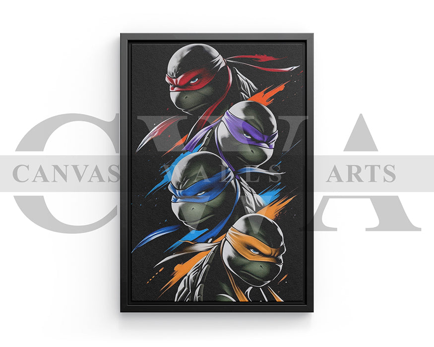 Teenage Mutant Ninja Turtles Brothers In Battle Canvas Wall Art