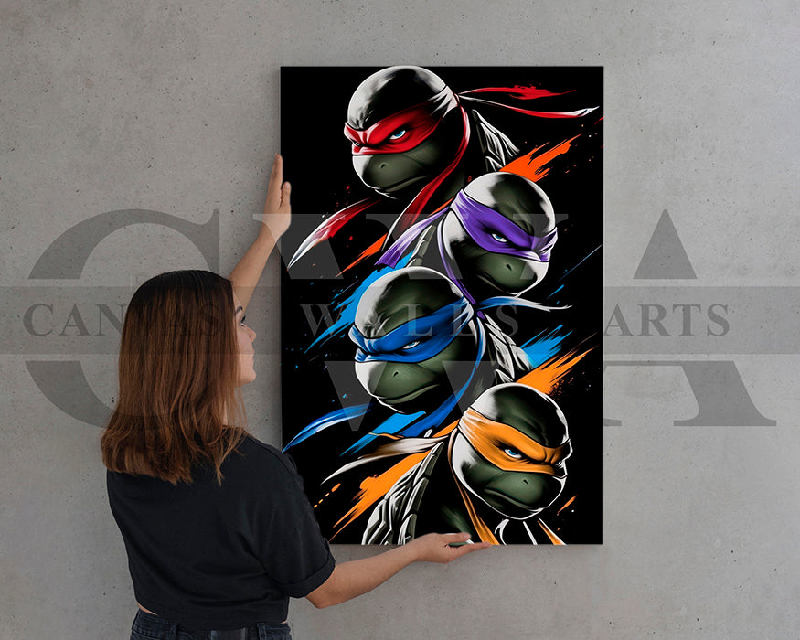 Teenage Mutant Ninja Turtles Brothers In Battle Canvas Wall Art