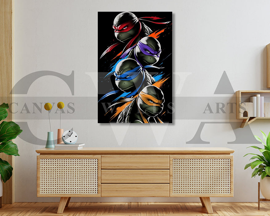 Teenage Mutant Ninja Turtles Brothers In Battle Canvas Wall Art