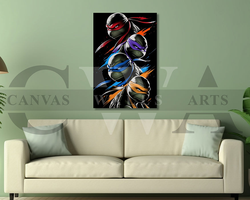 Teenage Mutant Ninja Turtles Brothers In Battle Canvas Wall Art