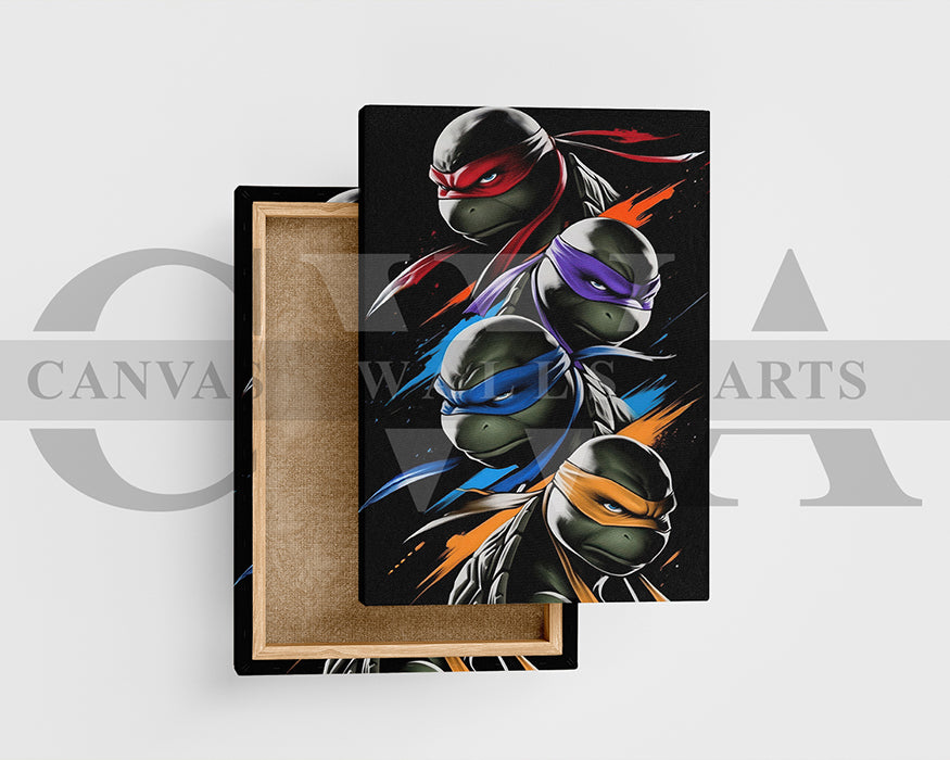 Teenage Mutant Ninja Turtles Brothers In Battle Canvas Wall Art