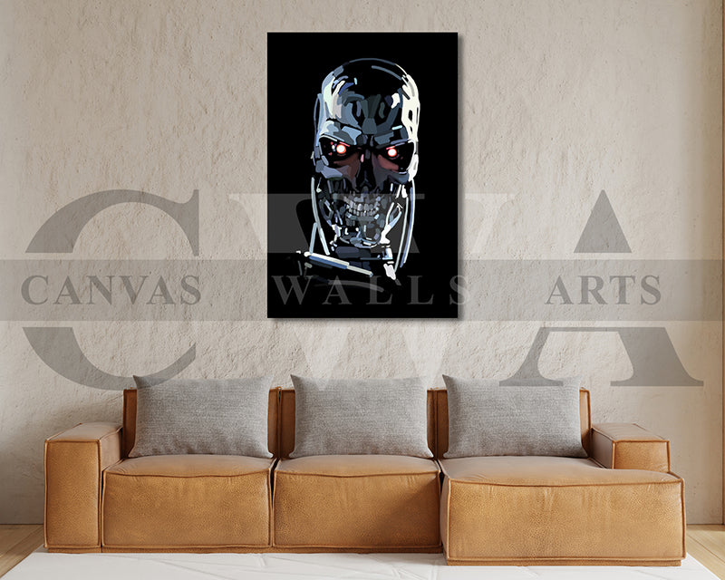 Terminator T800 Canvas Wall Art Movie Poster Frame