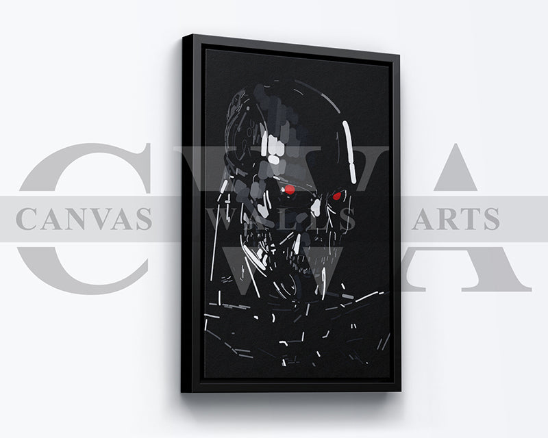 Terminator T800 Canvas Wall Art Movie Poster Print