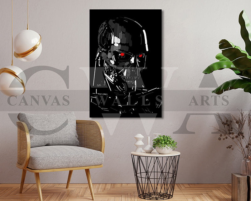 Terminator T800 Canvas Wall Art Movie Poster Print