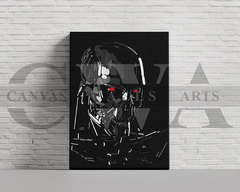 Terminator T800 Canvas Wall Art Movie Poster Print
