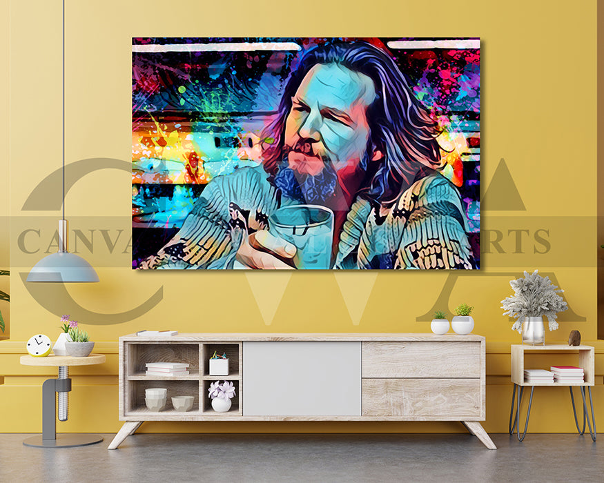 The Big Lebowski Canvas Wall Art Abstract Movie Poster