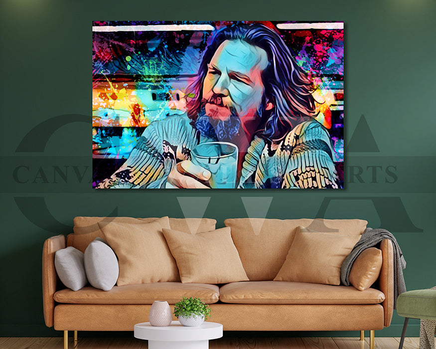 The Big Lebowski Canvas Wall Art Abstract Movie Poster