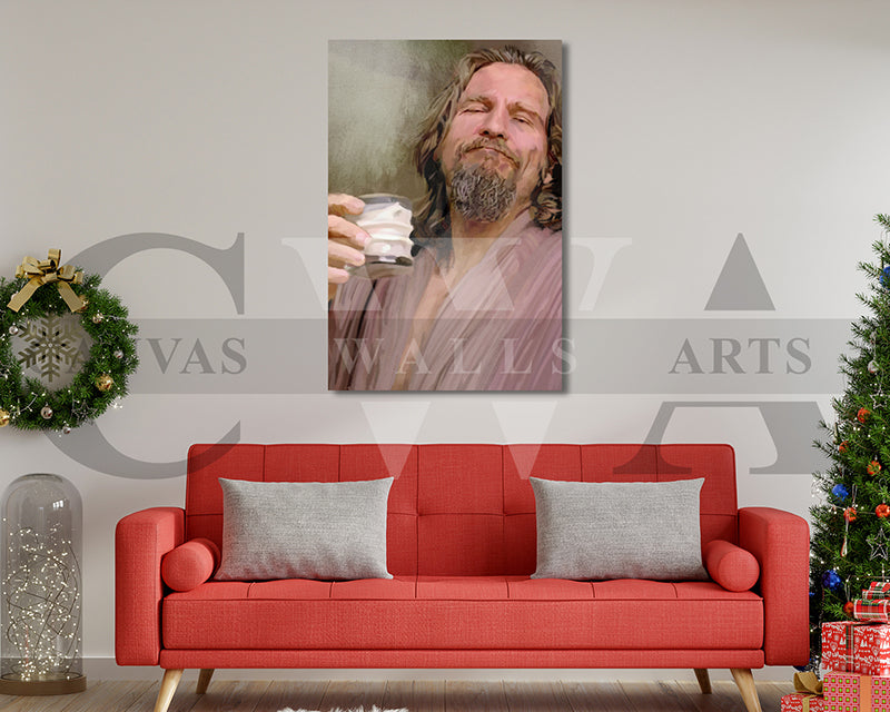 The Big Lebowski Canvas Wall Art Abstract Movie Poster Print