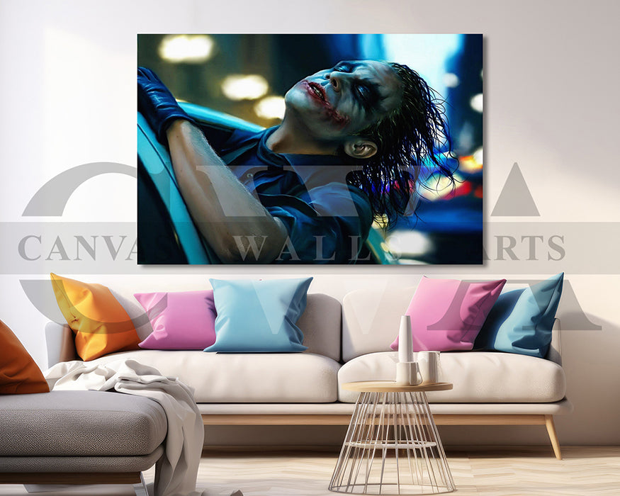 The Dark Knight Jocker Canvas Wall Art Movie Poster