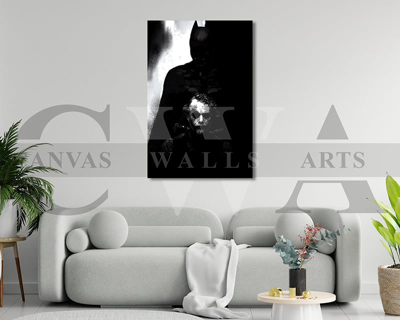 The Dark Knight Canvas Wall Art Abstract Movie Poster