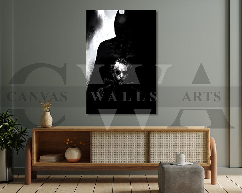 The Dark Knight Canvas Wall Art Abstract Movie Poster