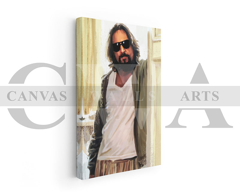 The Dude Canvas Wall Art Abstract Movie Poster Print