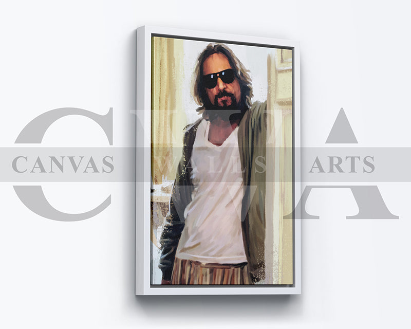 The Dude Canvas Wall Art Abstract Movie Poster Print