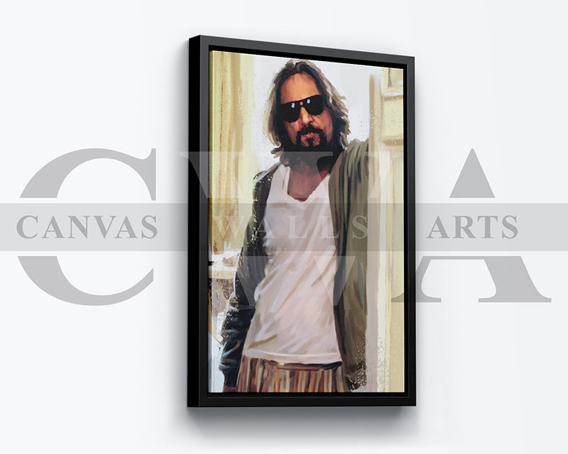 The Dude Canvas Wall Art Abstract Movie Poster Print