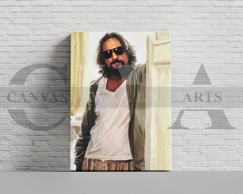 The Dude Canvas Wall Art Abstract Movie Poster Print