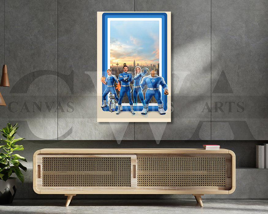 The Fantastic Four First Steps 2025 Canvas Wall Art