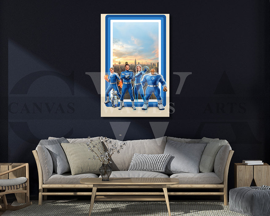 The Fantastic Four First Steps 2025 Canvas Wall Art