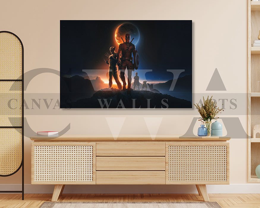 The Rise Of Deadpool And Wolverine Canvas Wall Art
