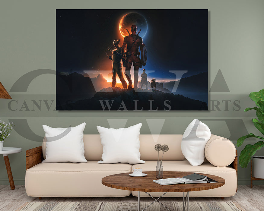 The Rise Of Deadpool And Wolverine Canvas Wall Art