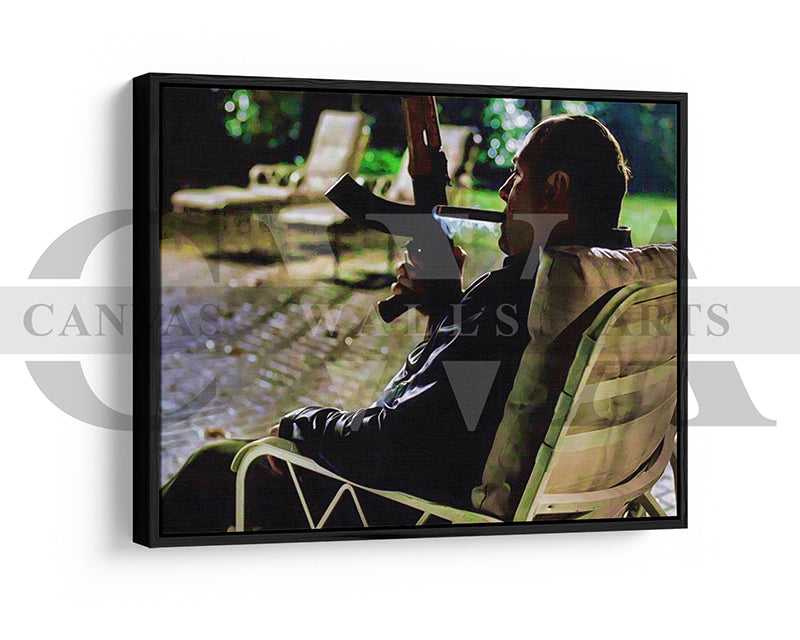 The Sopranos Tony Soprano Smoking Cigar Canvas Wall Art Movie Oil Painting Canvas Print