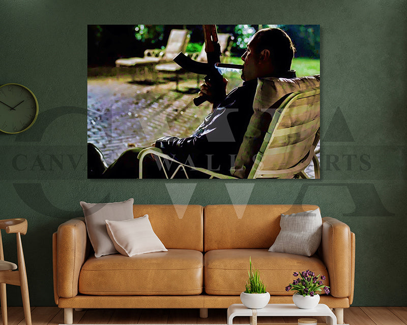 The Sopranos Tony Soprano Smoking Cigar Canvas Wall Art Movie Oil Painting Canvas Print
