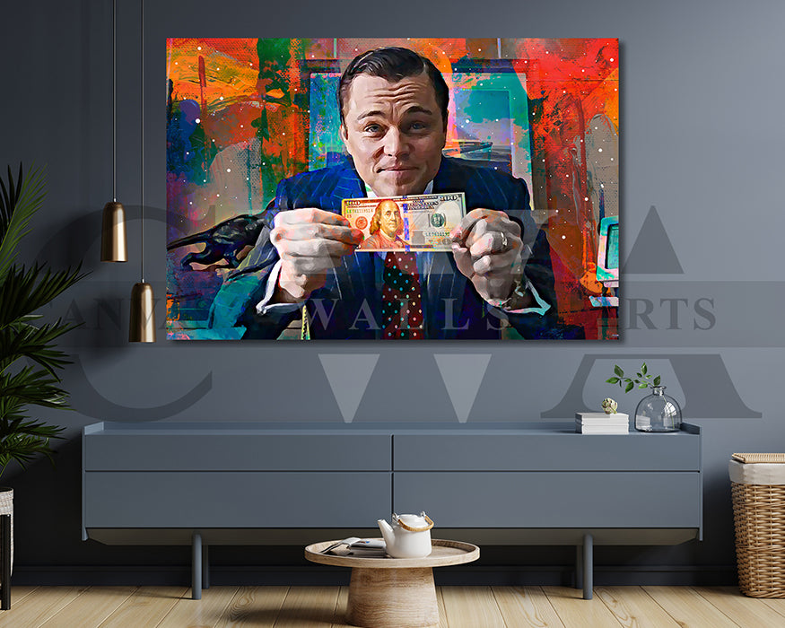 The Wolf of Wall Street Canvas Wall Art Abstract Movie Poster