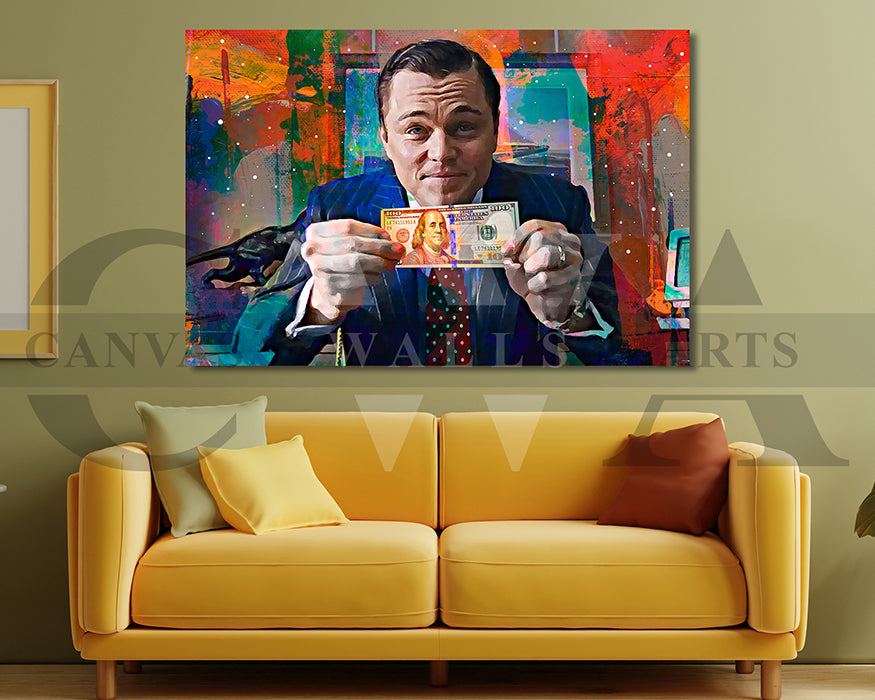 The Wolf of Wall Street Canvas Wall Art Abstract Movie Poster