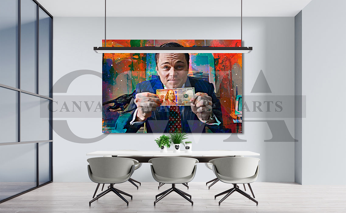 The Wolf of Wall Street Canvas Wall Art Abstract Movie Poster