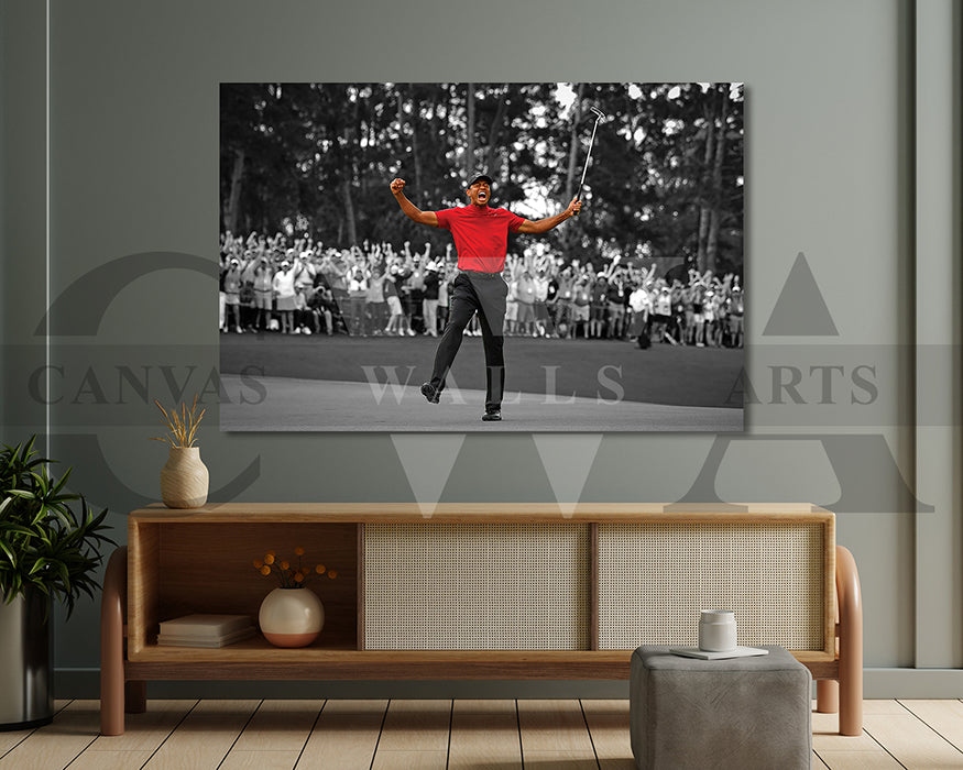 Tiger Woods 2019 Masters Canvas Wall Art