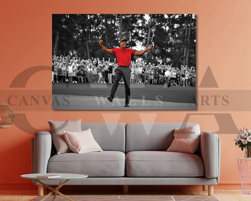 Tiger Woods 2019 Masters Canvas Wall Art