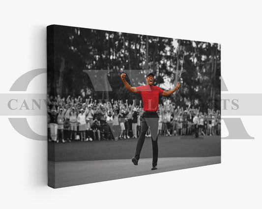 Tiger Woods 2019 Masters Canvas Wall Art