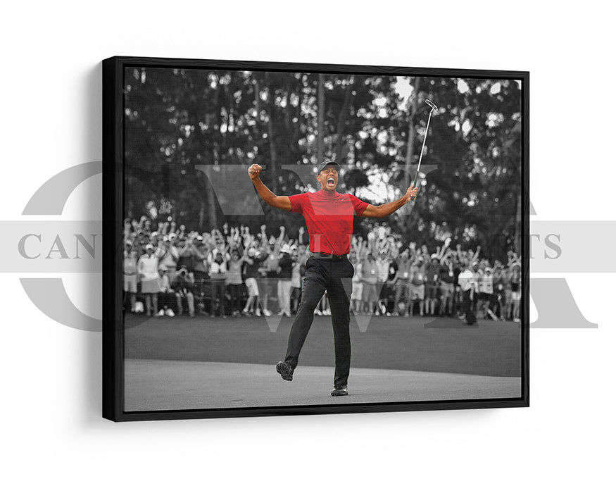 Tiger Woods 2019 Masters Canvas Wall Art