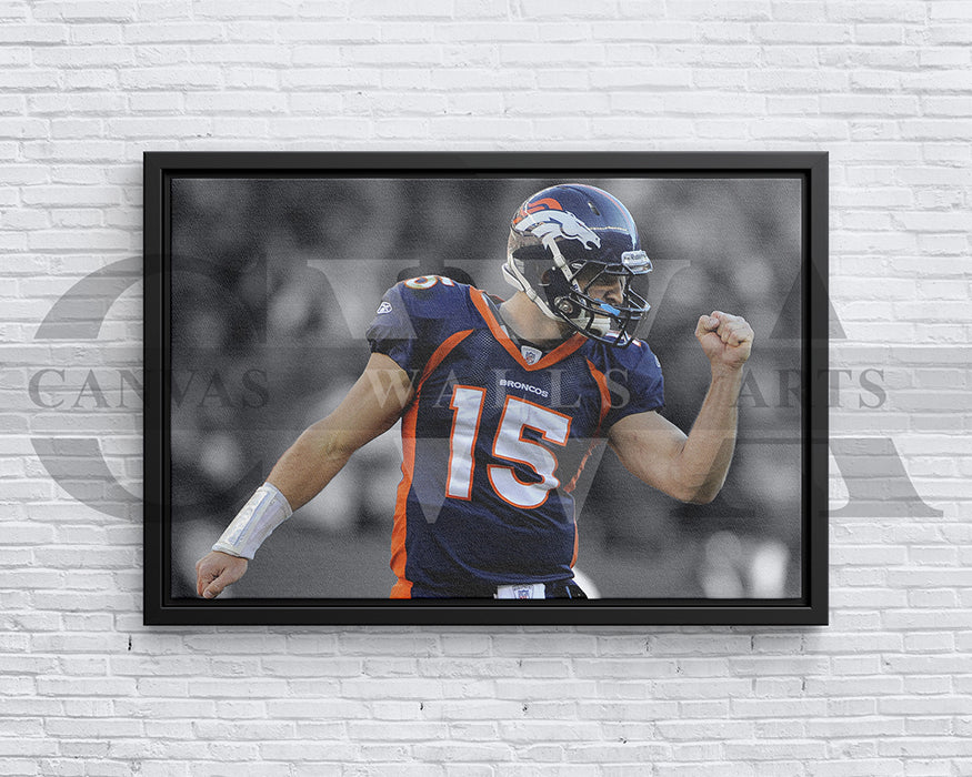 Tim Tebow Black & White Canvas Art American Football Canvas Wall Art
