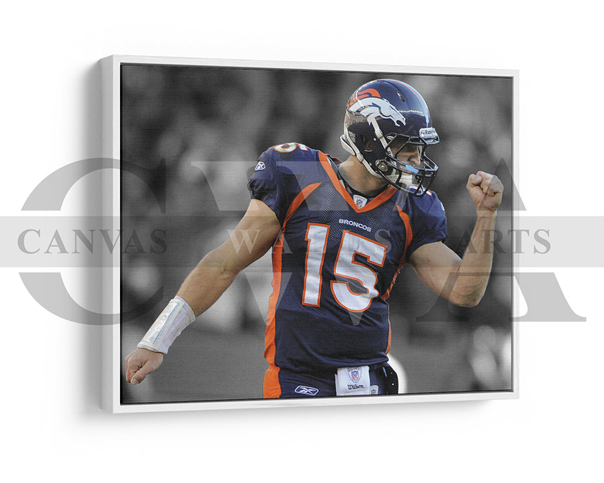 Tim Tebow Black & White Canvas Art American Football Canvas Wall Art