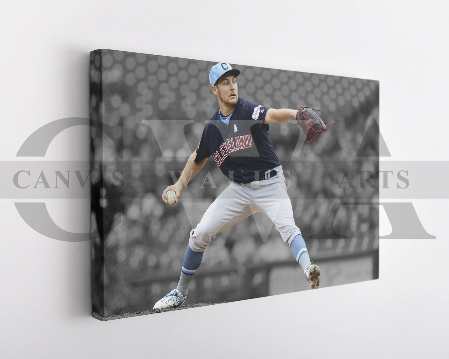 Trea Turner Black & White Canvas Art Baseball Canvas Wall Art