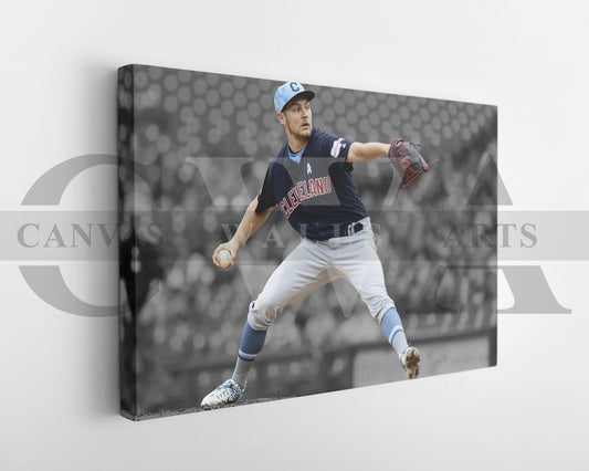 Trea Turner black and white canvas wall art