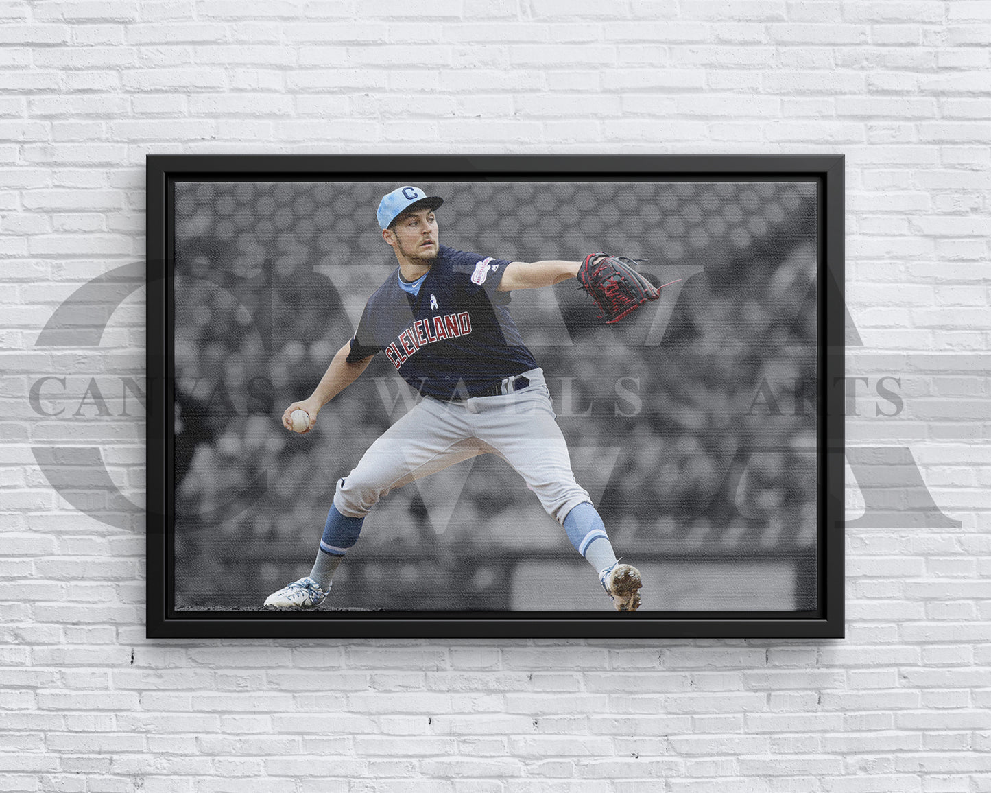 Trea Turner Black & White Canvas Art Baseball Canvas Wall Art