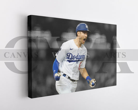 Trea Turner Black & White Canvas Art Baseball Canvas Wall Art