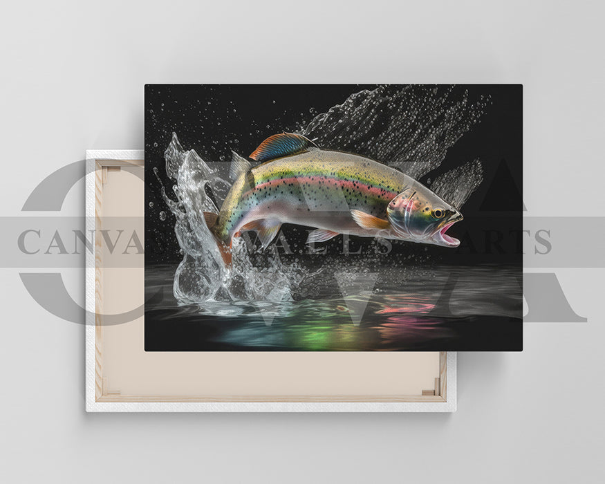 Trout Canvas Wall Art Animal Poster Print