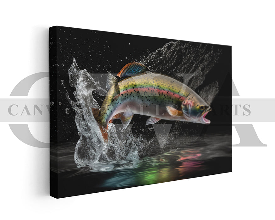 Trout Canvas Wall Art Animal Poster Print