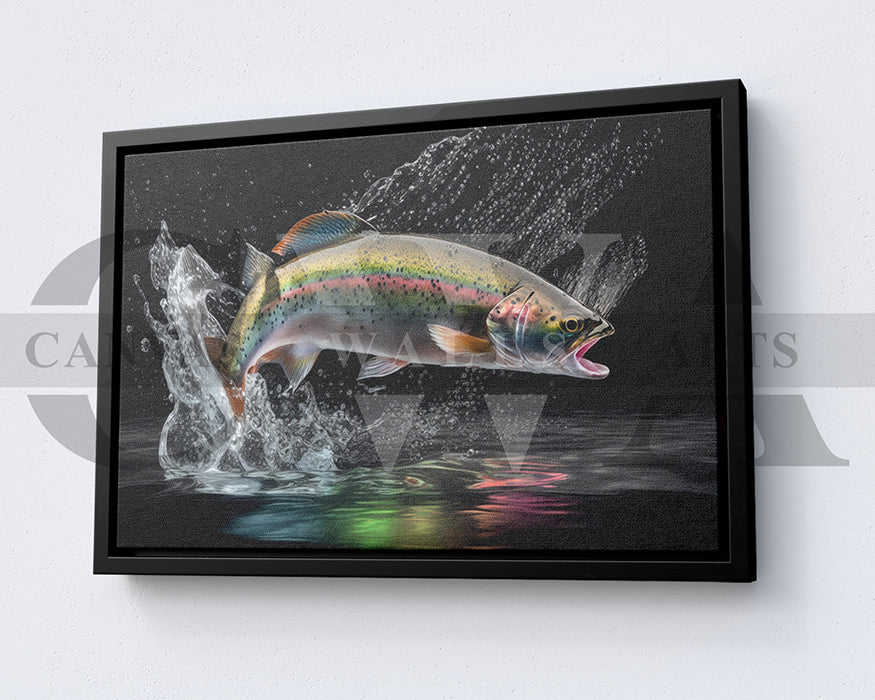 Trout Canvas Wall Art Animal Poster Print