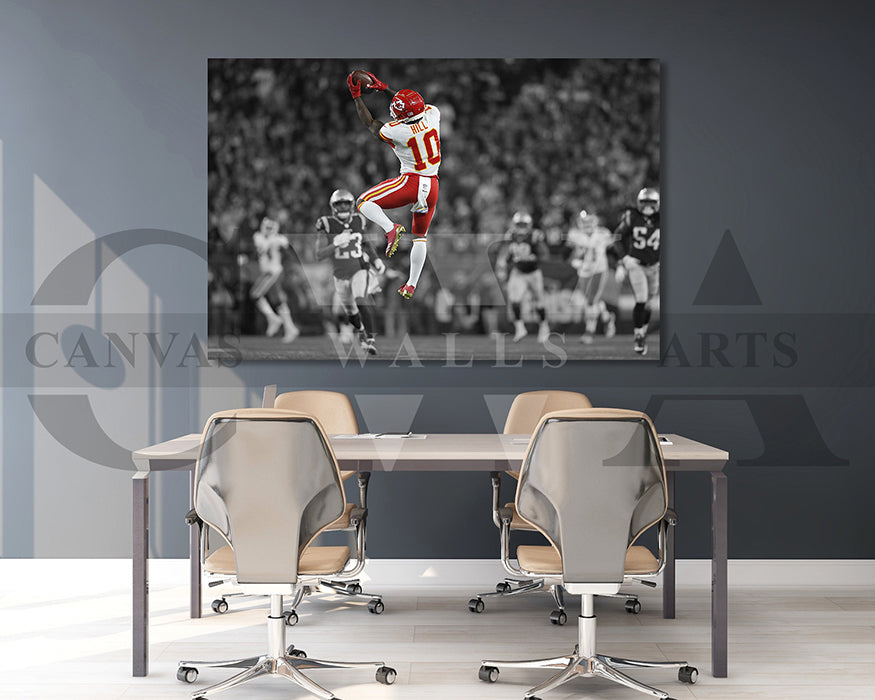 Tyreek Hill Black & White Canvas Art American Football Canvas Wall Art