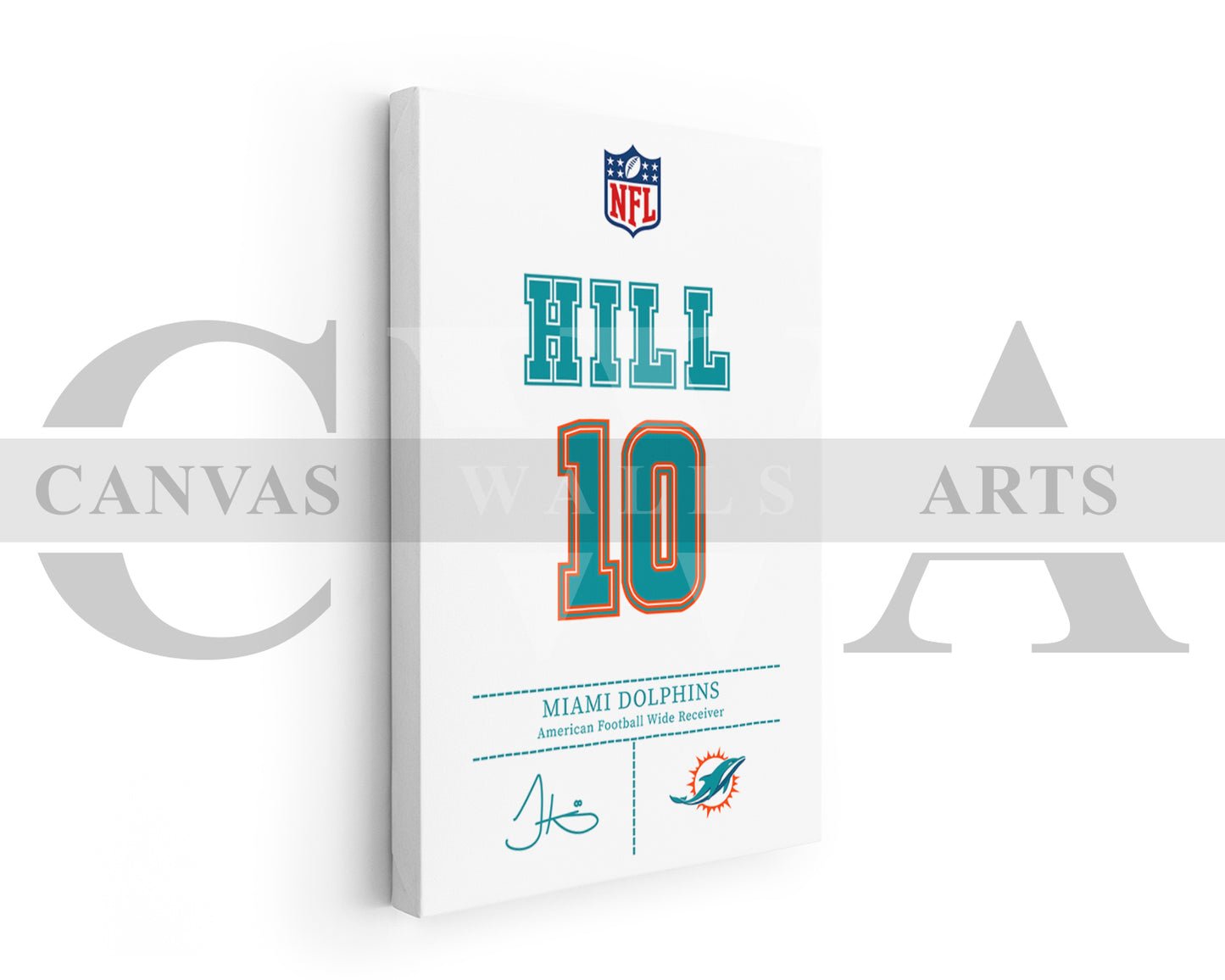 Tyreek Hill Jersey Canvas Wall Art NFL Jersey Poster Print American Football Canvas Print